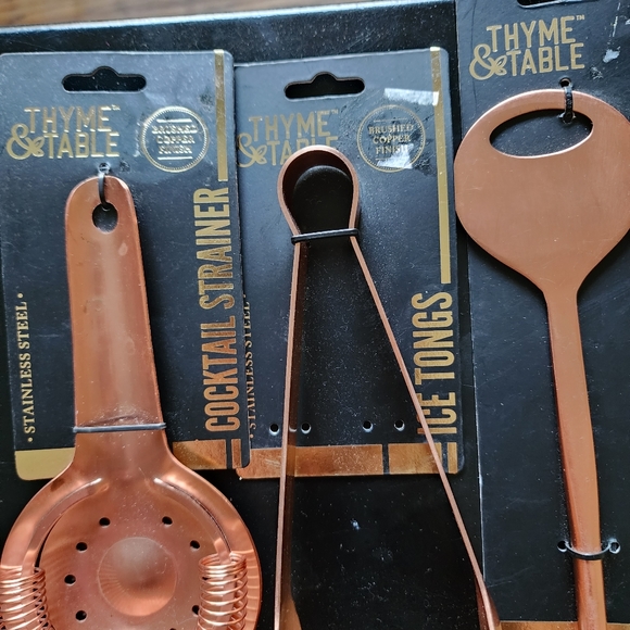 Thyme & Table Brushed Copper Stainless Steel Kitchen Utensils NIP - Picture 3 of 4